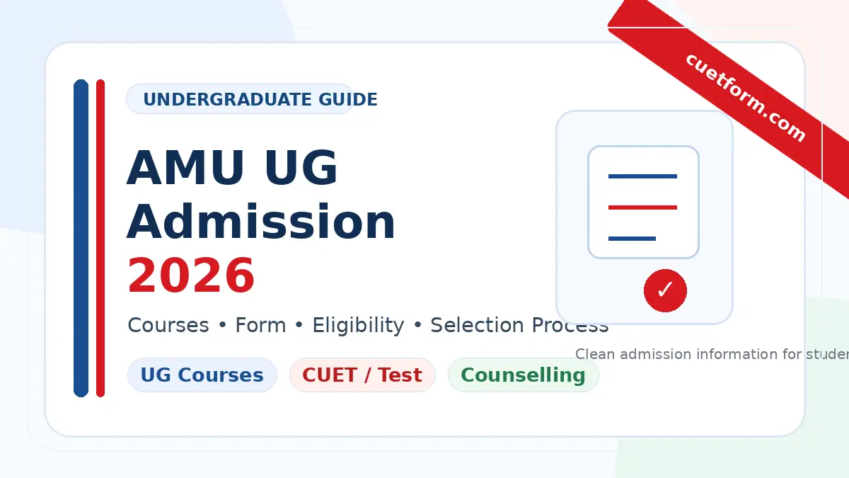 AMU UG Admission 2026 complete guide for undergraduate courses